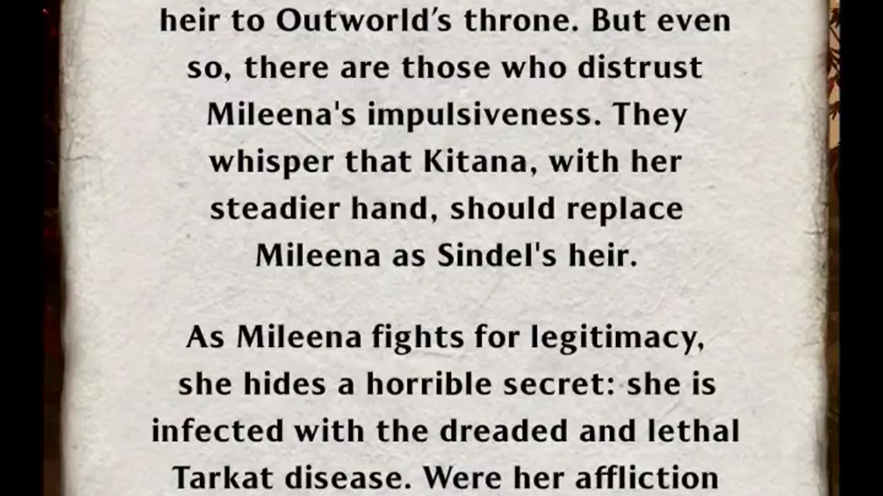 Character Lore - Mileena Heir to Outworlds Throne