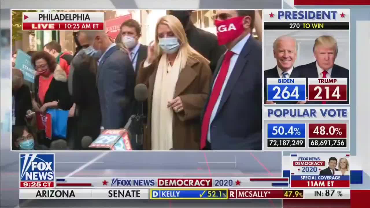 Philadelphia Vote. Gop have court order to watch the count.