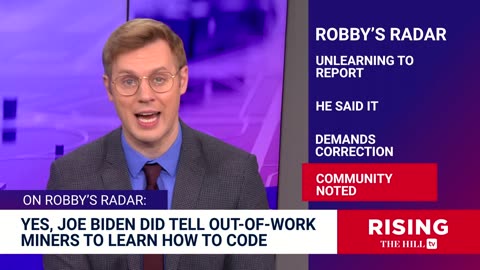 Biden ABSOLUTELY Told Coal Miners to Learnto Code, Media LIES About It: Robby Soave