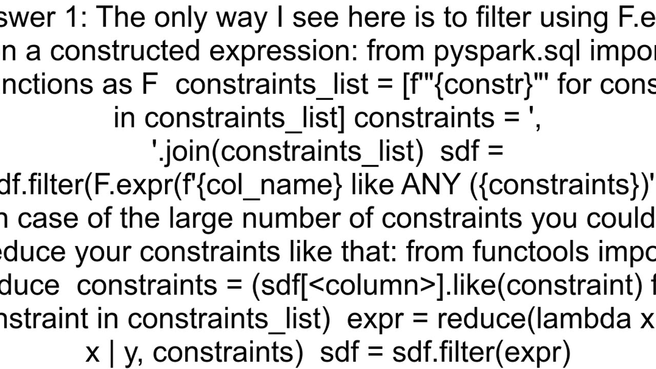 Pyspark filter via like multiple conditions