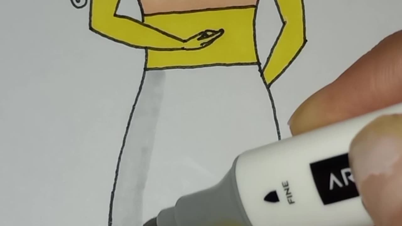 If Abe Simpson Was A Girl Inspired Fashion Illustration Speed Colouring