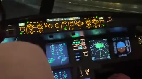 Pilots view of takeoff.