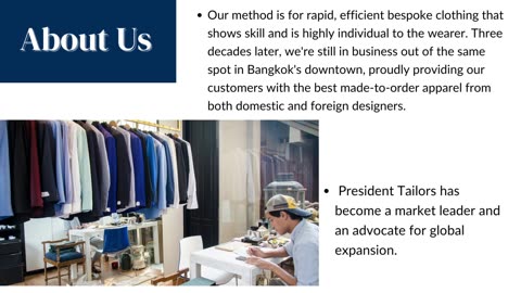 Check out Best Tailor in Bangkok | President Tailors