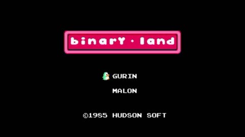 Binary Land (NES/Famicom) Gameplay