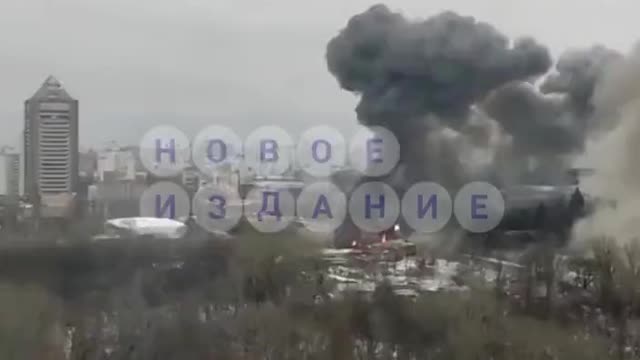 Missile strikes on the TV tower in the middle of Kyiv