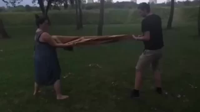 The rope game only with a blanket