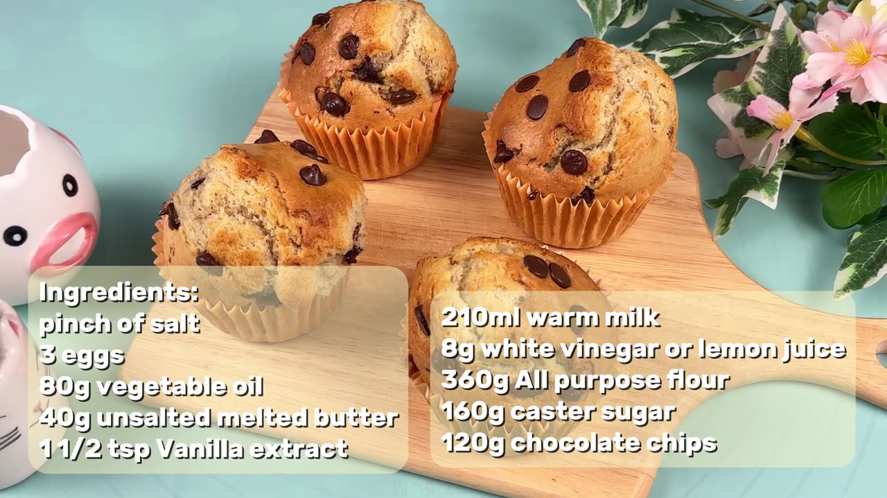 Easy Chocolate chip Muffin _ Best recipe to bake at home