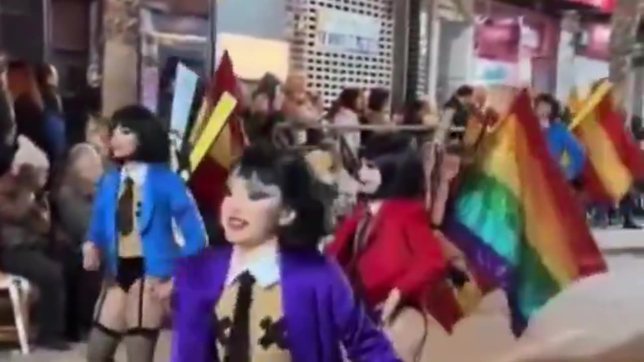 This has happened at a carnival in Spain.