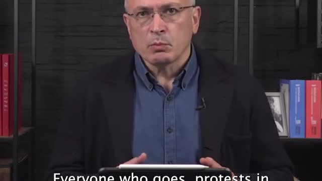 Russian opposition leader Mikhail Khodorkovsky recorded a video message to the Russians