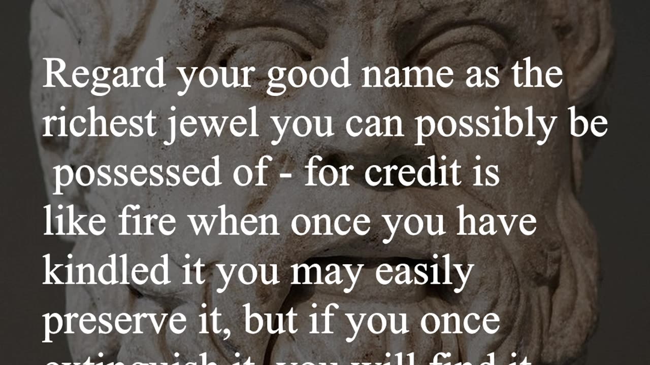 Socrates Quote - Regard your good name as the richest jewel you can possibly be possessed of...