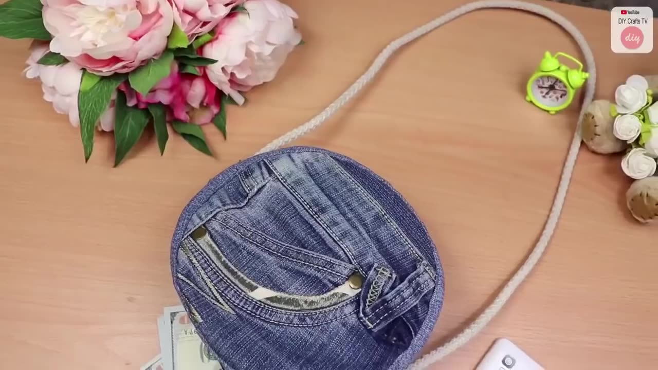 Diy Jeans Bag Old Jeans Recycle Craft Ideas Step By Step Tutorials Handmade Part