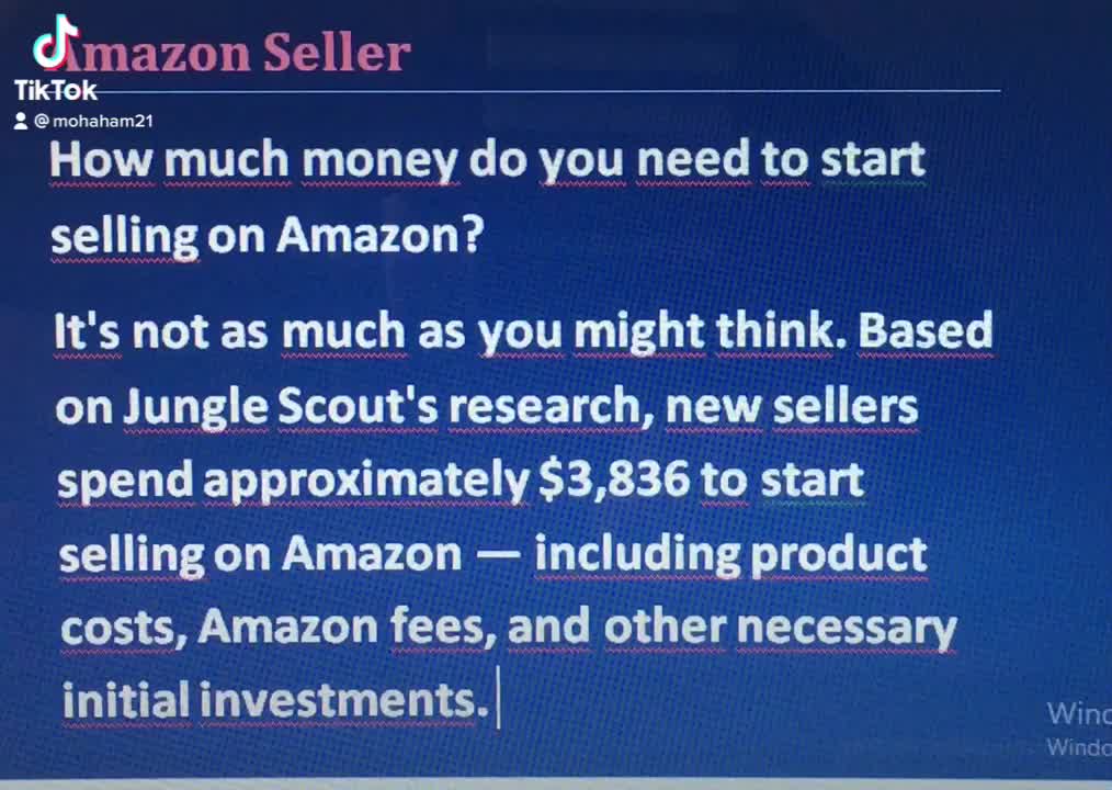 How much money do you need to start selling on Amazon?