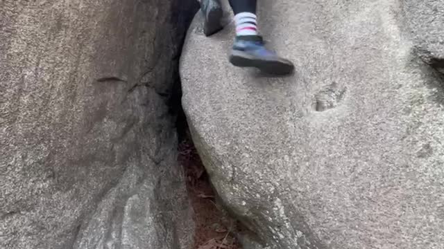 Rock mountain climbing