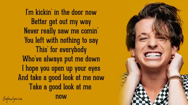 Look At Me Now - Charlie Puth (Lyrics)