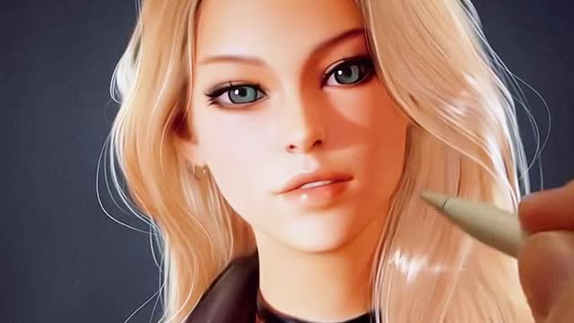 Amazing Digital Drawing Golden Hair Inspiration