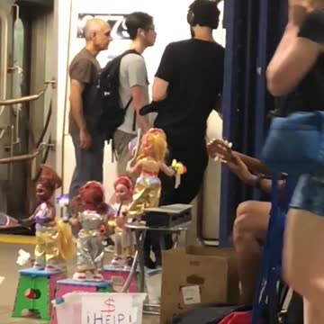 Dancing dolls music played in subway station
