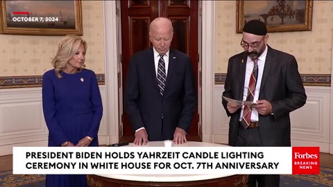 BREAKING NEWS- Biden Holds Yahrzeit Candle-Lighting Ceremony In White House For Oct. 7th Anniversary