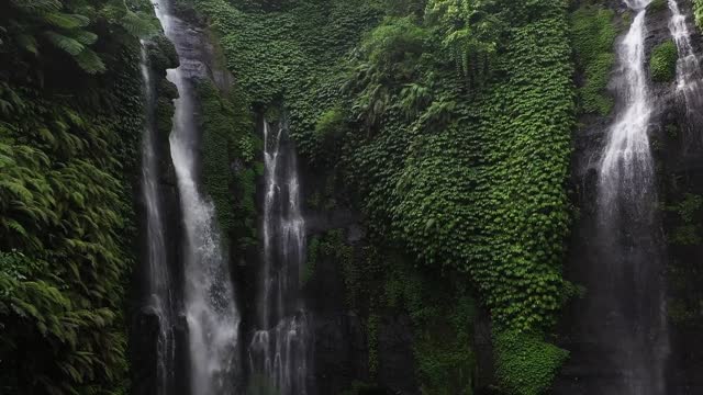 A waterfall of amazing beauty captured by a drone!