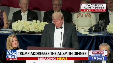 Trump is HILARIOUS at #AlSmithDinner 😂😂