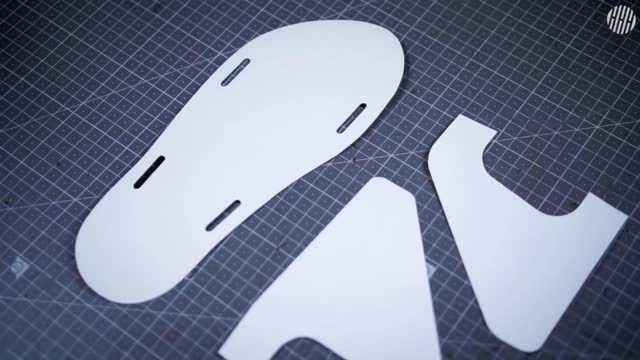 Cut The Shape Of The Drawn Shoe Size