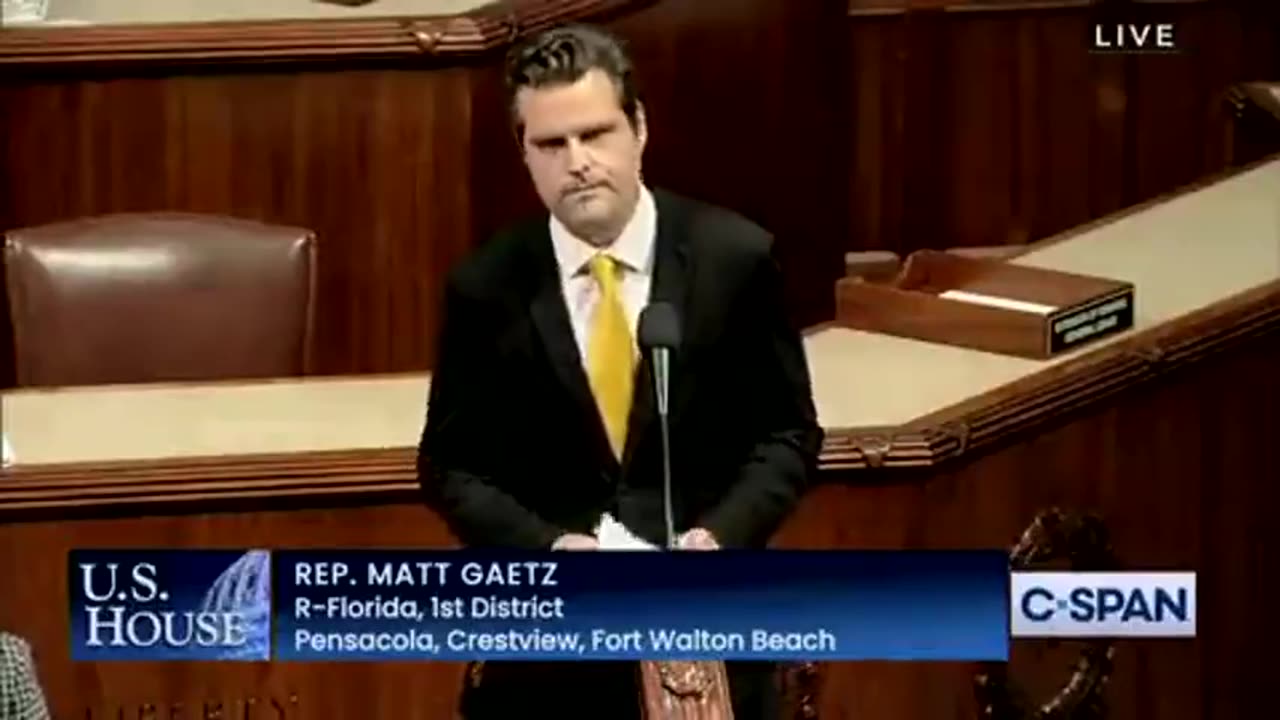 Matt Gaetz Files To Remove Coward Speaker McCarthy