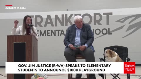West Virginia Gov. Jim Justice Meets With Elementary School Students To Announce A New Playground