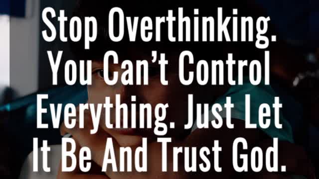Stop Overthinking