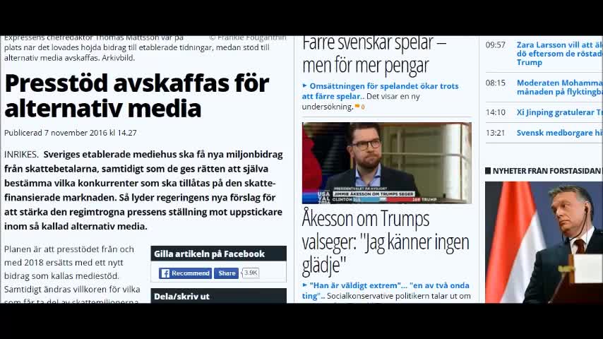 Statlig censur mot alternativ media