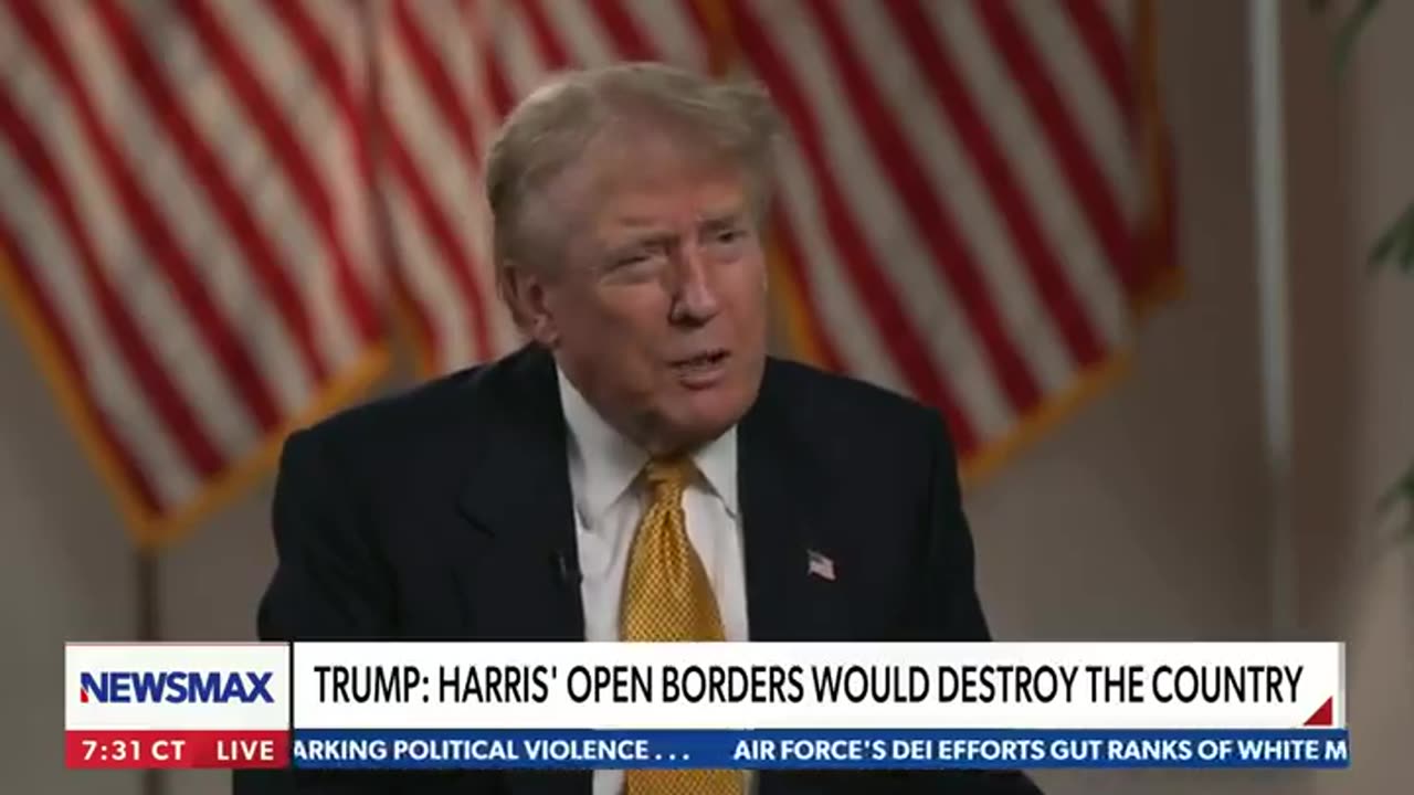 Donald Trump is angry and strongly criticizes Harris, accusing her of sowing discord