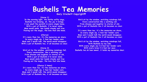 Bushells Tea Memories