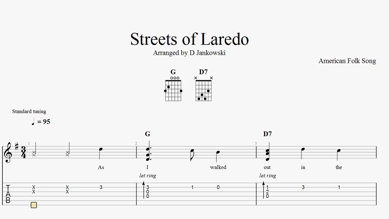 How to play Streets of Laredo on guitar