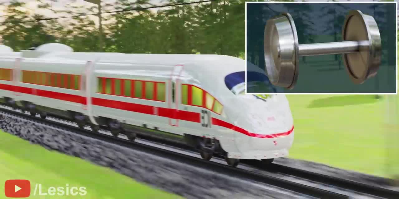 The interesting engineering behind the SHAPE of train wheels!