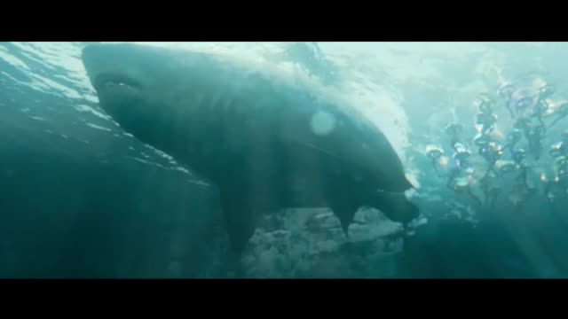 The Meg - Megalodon Shark Beach Attack Scene (2018) Movie Clip