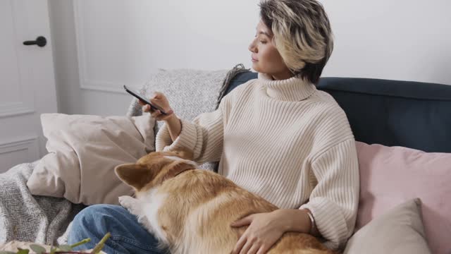 Woman with nice dog