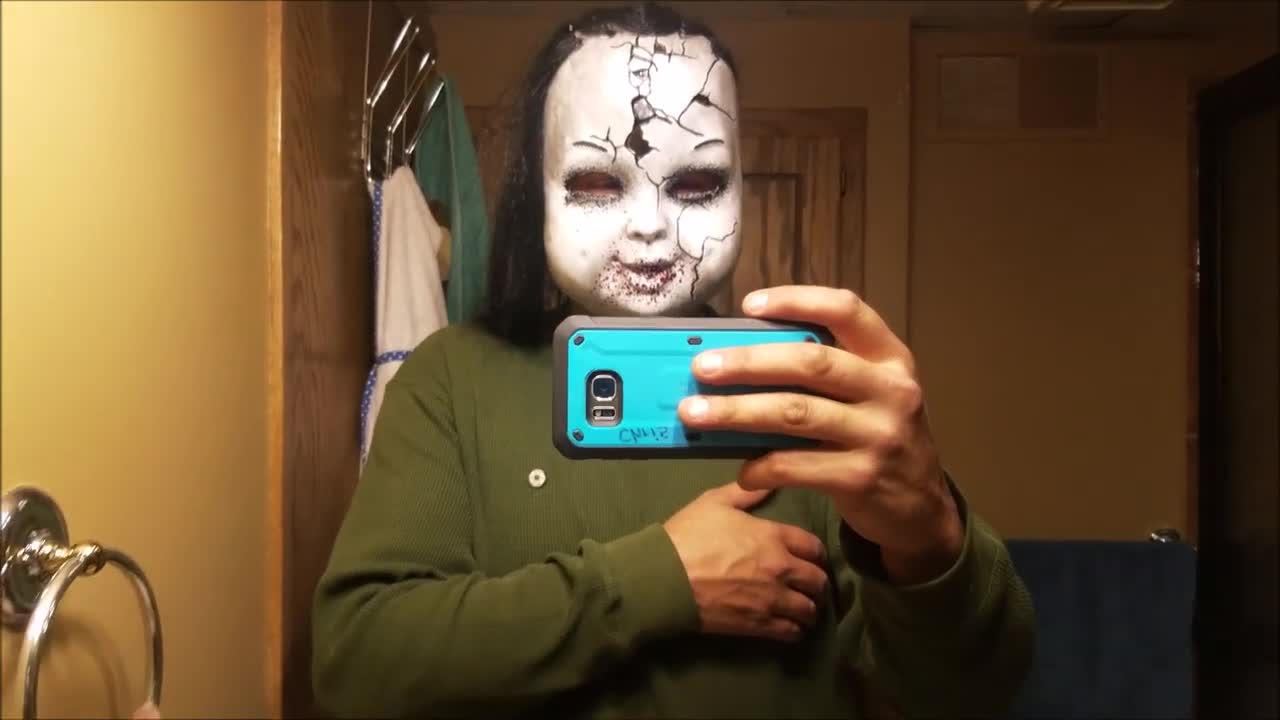 Scaring Kids With A CREEPY Baby Mask/ Halloween