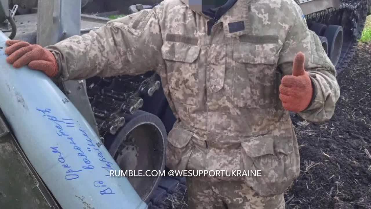 THE 43RD UKRAINIAN OABR BRIGADE IS FIRING PION ARTILLERY SHELLS AT ENEMY POSITIONS ON THE ZAPOROZHYE FRONT