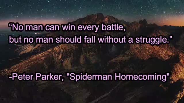 Peter parker "Spiderman: Home Coming" movie quotes