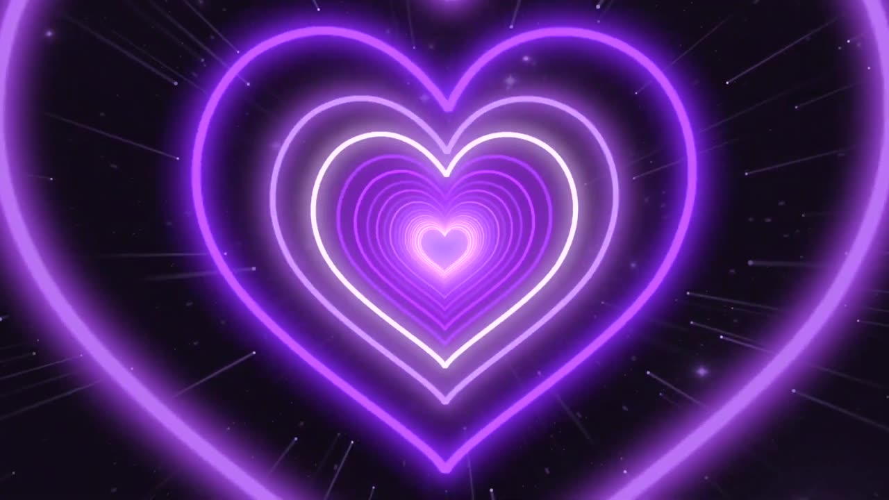 208. Bg Animation Heart Moving Background💜Purple Heart Background Heart