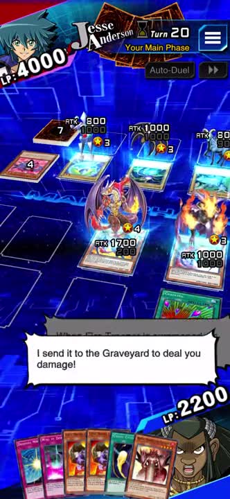Yu-Gi-Oh! Duel Links - Activating Fire Trooper Card Effect (Axel Brodie Lv. 7 Reward)