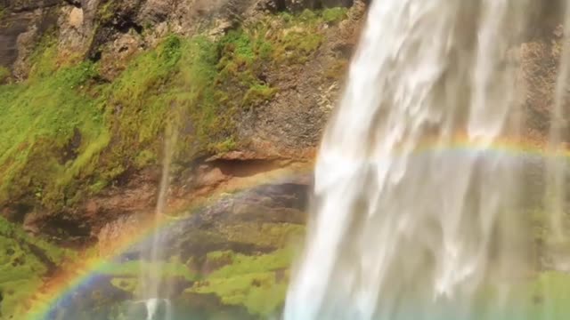 Mountains and waterfalls