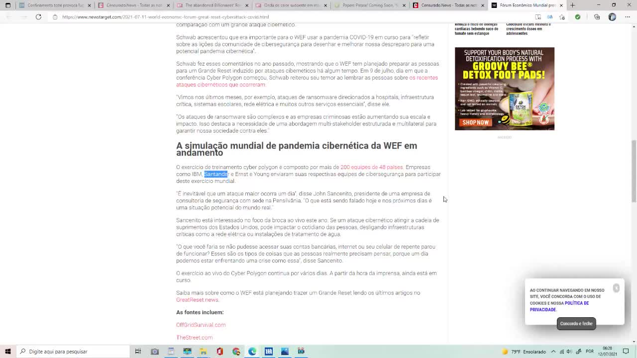 VAI VIR UM GRANDE ATAQUE CIBERNETICO, AO Electrico, água, Bancos etc.