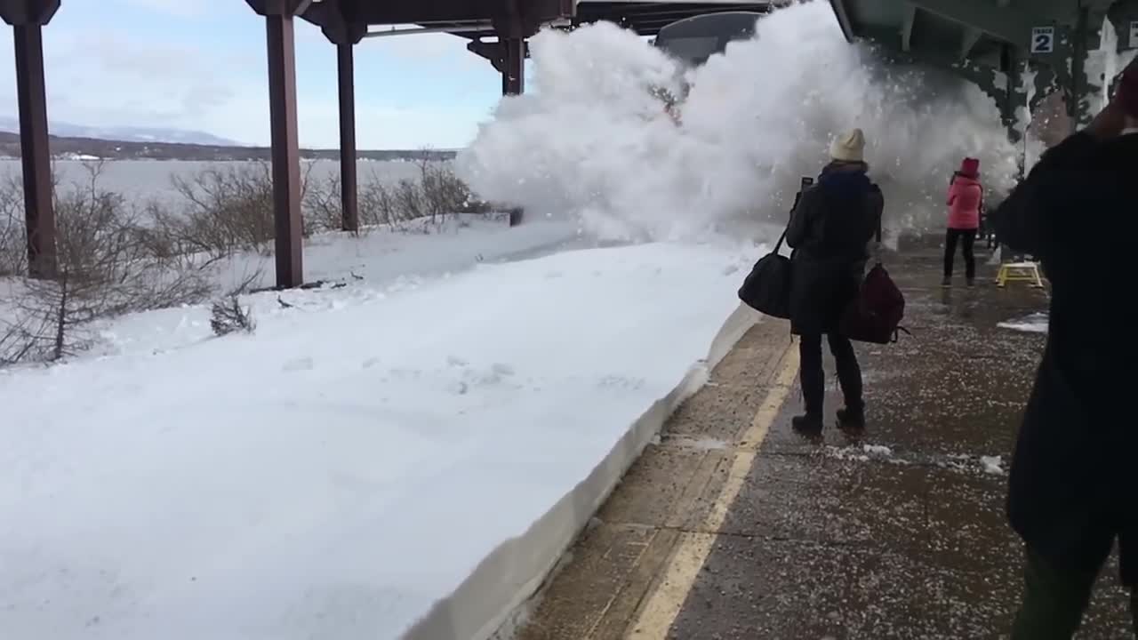 Train SLO MO Ice Collision With Human