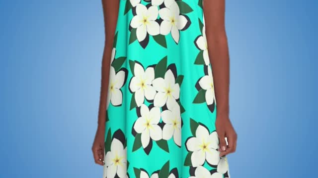 Plumeria Dress | A-Line Flower Printed Dress – Video Shorts ✨ 1