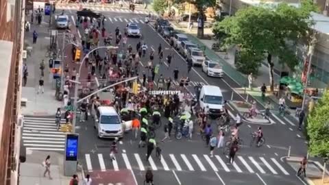 Transsexual Protester Nikki Stone Arrested (AERIAL VIEW)