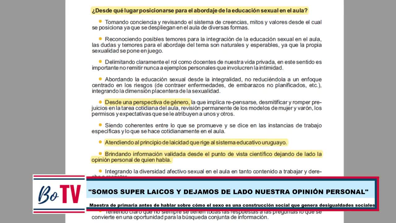 ¿Qué dice el proyecto de ley de educación sexual? | BoTV