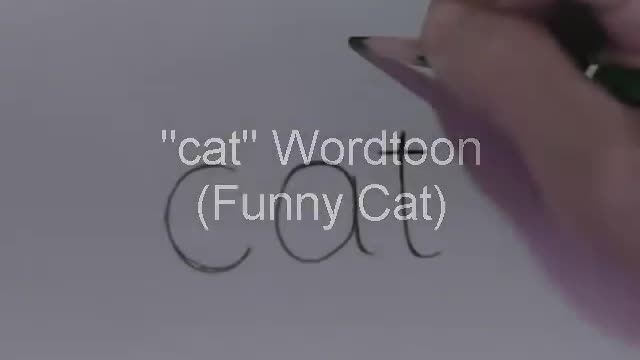 🔴 Very Easy! How to turn Words Cat Into a Cartoon Cat. (Wordtoons) learning step by step for kid