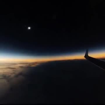INCREDIBLE: Solar Eclipse From The View Of An Airplane Goes Viral