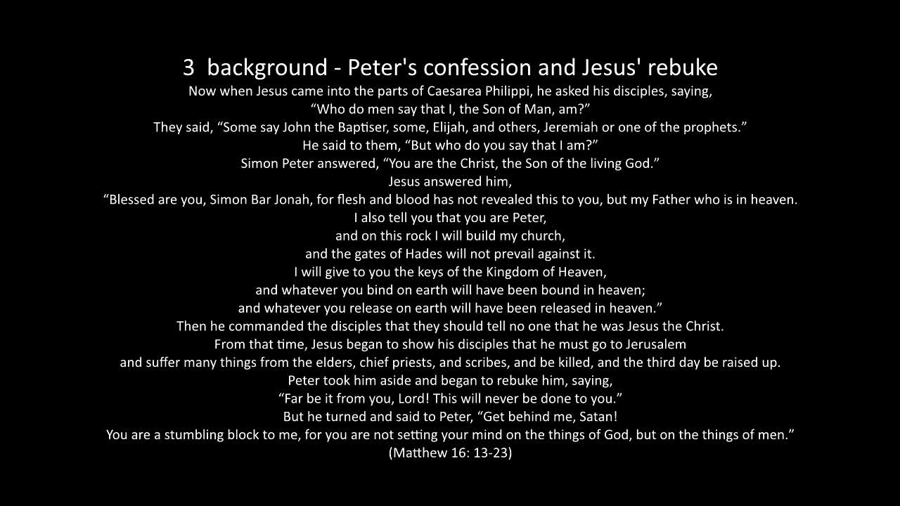 02b the transfiguration of Jesus -Matthew's gospel sermon