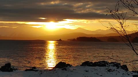 With My Wife and the Gorgeous Golden Sabbath Sunset