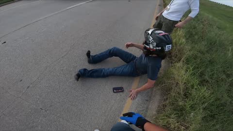 Brake Mishap Causes Motorcycle Front Flip